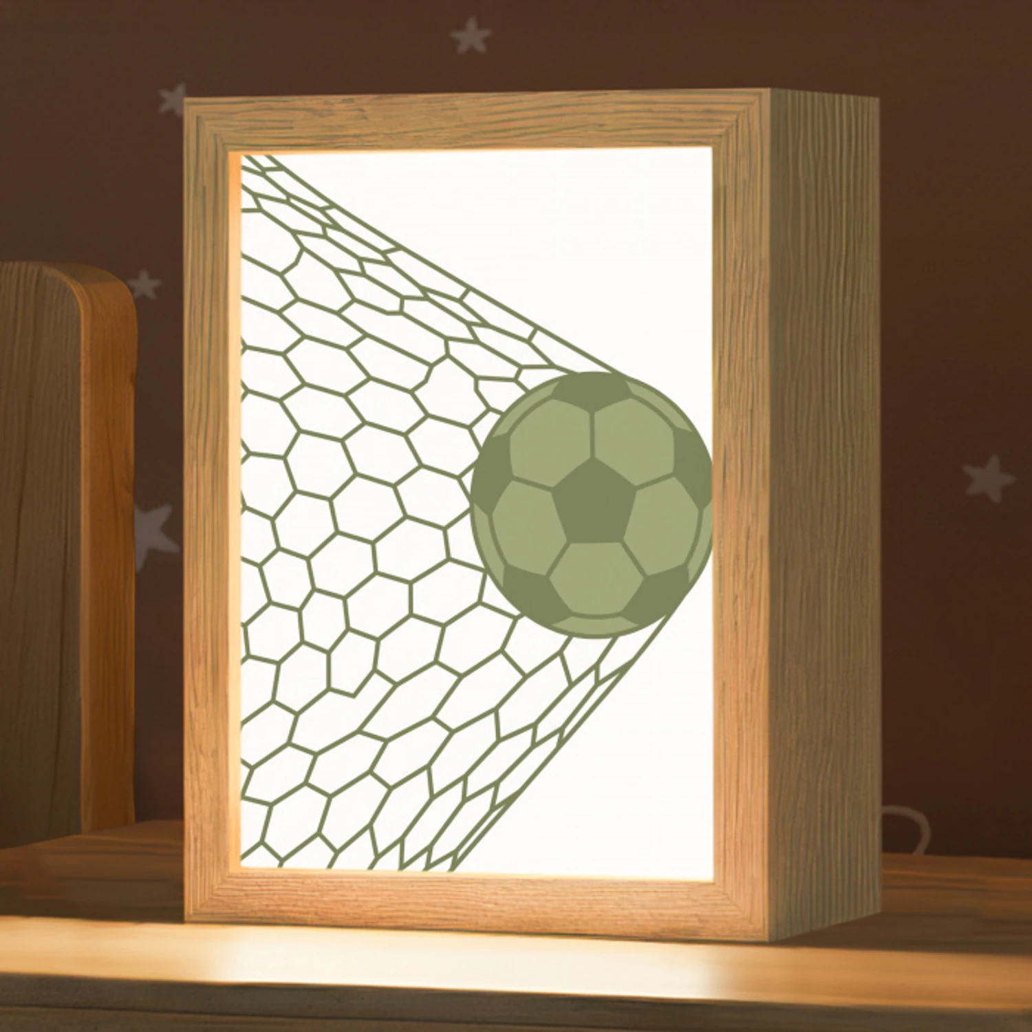 Voetbal - Goal - Sport - Groen Light Box met kabel (Kinderlampje) klein -zzz_3d_website
