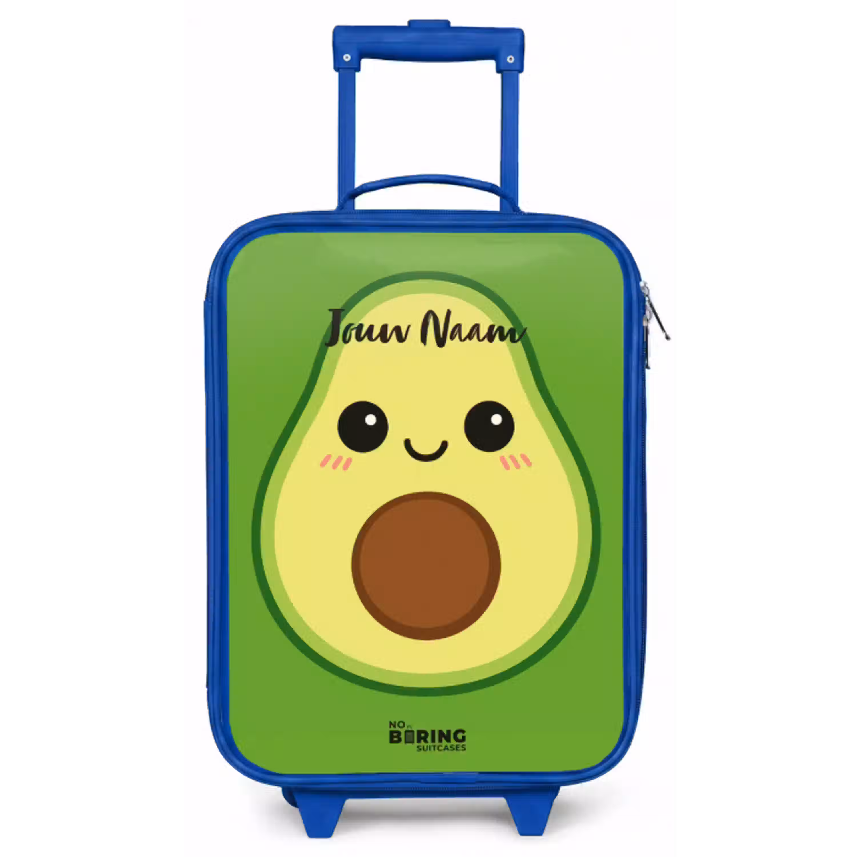 Kawai - Avocado - Groen Kinderkoffer - Blauw klein -zz3dotto