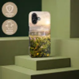 Vlinders - Waterval - Bloemenveld Toughcase MagSafe Apple iPhone 17 klein -USP_PrintM_DE