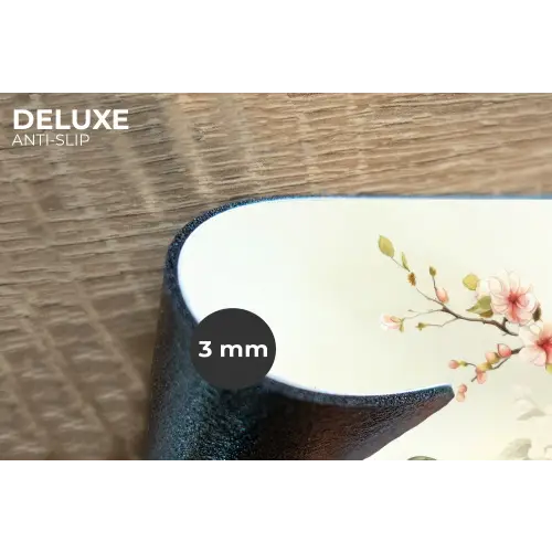 Takken - Bloemen - Vogeltjes - Roze Placemat vinyl groot -closeup