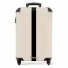 Minimal - Beige met zwarte streep NBS - Handbagage koffer - Unisex middel -productfoto_recht