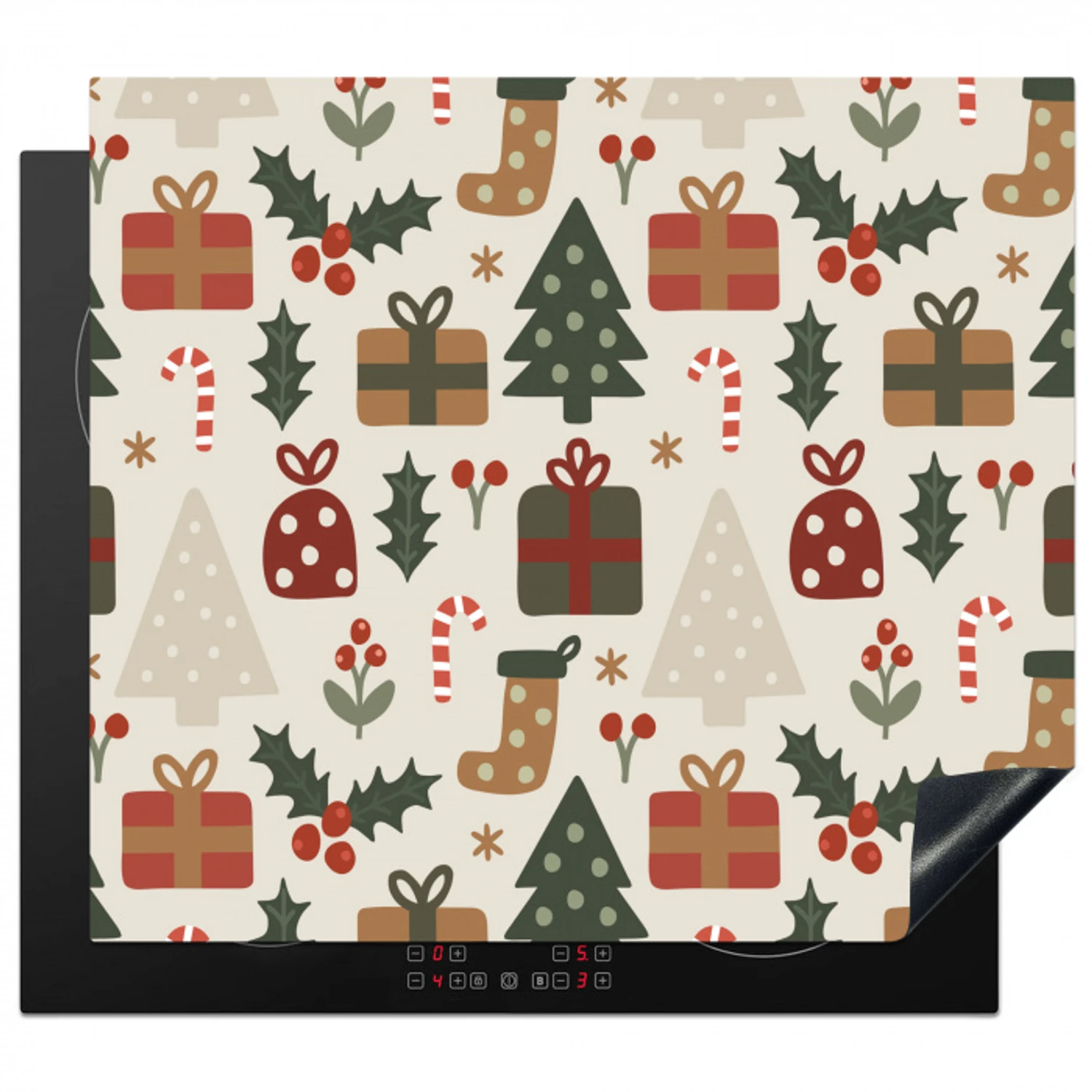 Illustratie - Kerstfiguren - Beige Inductie beschermer vinyl 3mm middel 274 -3d