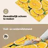 Grafisch - Citroenschijven - Blaadjes Inductie beschemer met haakjes klein 777 -ky-schoon-nl