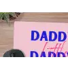 Daddy's - Blauw - Blokletters muismat rubber klein -closeup