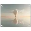 Luchtballon - Wolken - Water - Blauw tuinposter los doek klein -3d