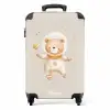 Beige ruimtebeer zweeft tussen sterren NBS - Handbagage koffer - Kinderen Unisex middel -productfoto_recht