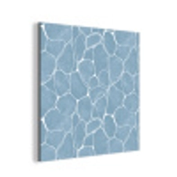 Organisch - Patroon - Blauw aluminium wit klein 46 -3d