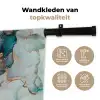 Blauw - Marmer - Goud Wandkleed katoen klein -sfeer2