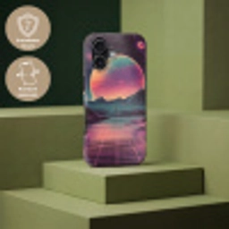 Landschap - Planeten - Horizon - Paars Toughcase MagSafe Apple iPhone 17 klein -USP_PrintM_DE