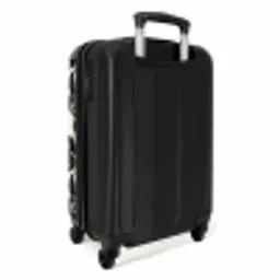 Modern - Monstera - Zwart NBS - Handbagage koffer - Volwassenen Unisex middel -achterkant