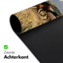 Paarden - Kudde - Bergen - Vrijheid - Wild Muismat XXL klein -sfeer2