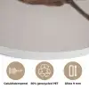 Katoenbol - Minimalistisch - Wit Akoestische PET Vilt - Rond klein -closeup_NL