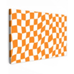 Golvend - Patroon - Oranje Tuinposter op houten frame 2 cm dik klein 845 -3d
