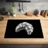 Croissant - Metaal - Zilver Inductie beschermer vinyl 3mm klein -sfeer5