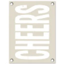 Cheers - Feest - Japandi - Vintage tuinposter los doek klein -3d