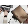 Bootje - Blaadjes - Goud - Water laptophoes neopreen klein -bureau