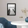 Loopbrug - Hout - Strand - Zee fotolijst zwart zonder passe partout klein -sfeer4