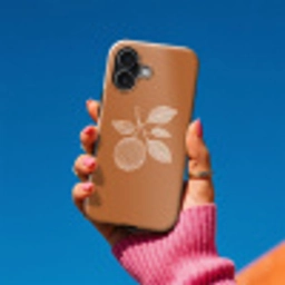 Sinaasappel - Getekend - Bladeren - Bruin Toughcase MagSafe Apple iPhone 17 klein -Sfeer1V