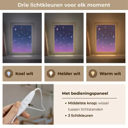 Hemel - Sterren - Blauw Light Box met kabel klein -USP_lichtkleurNL