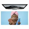 Kat - Handdoek - Washand - Zeep Muismat XXL klein -zzz3d