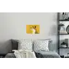 Cheetah - Illustratie - Geel Muursticker klein -slaapkamer