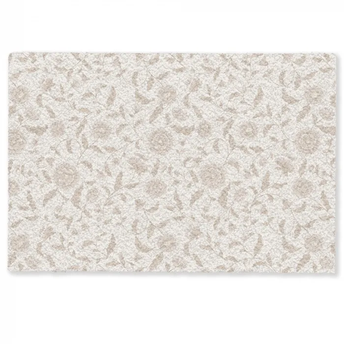 Sierlijk - Bloemen - Beige Deurmat klein 898 -zkaufland3d