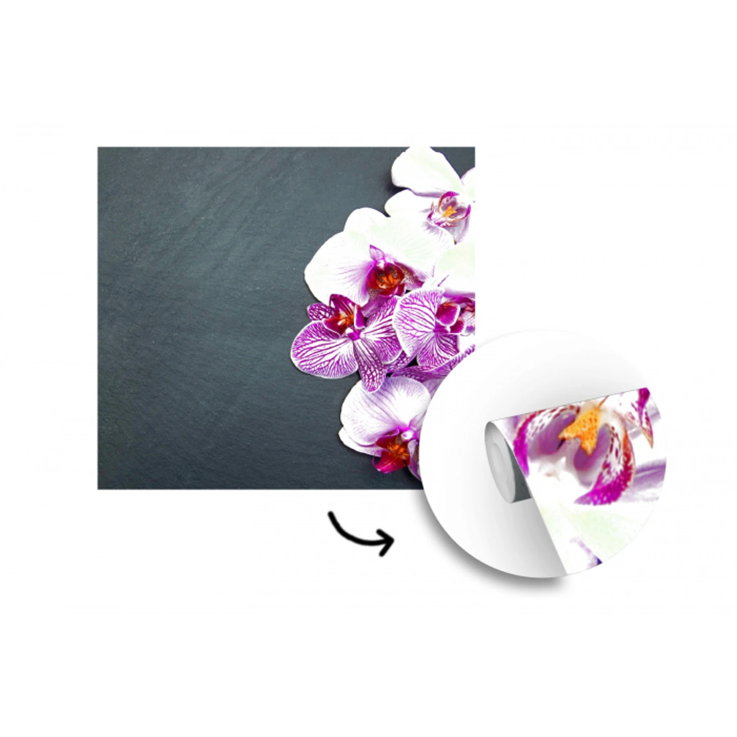 Orchidee - Bloemen - Roze - Flora fotobehang vinyl groot -3d