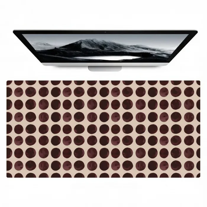 Stippen - Patroon - Bruin Muismat XXL klein 681 -zzz3d