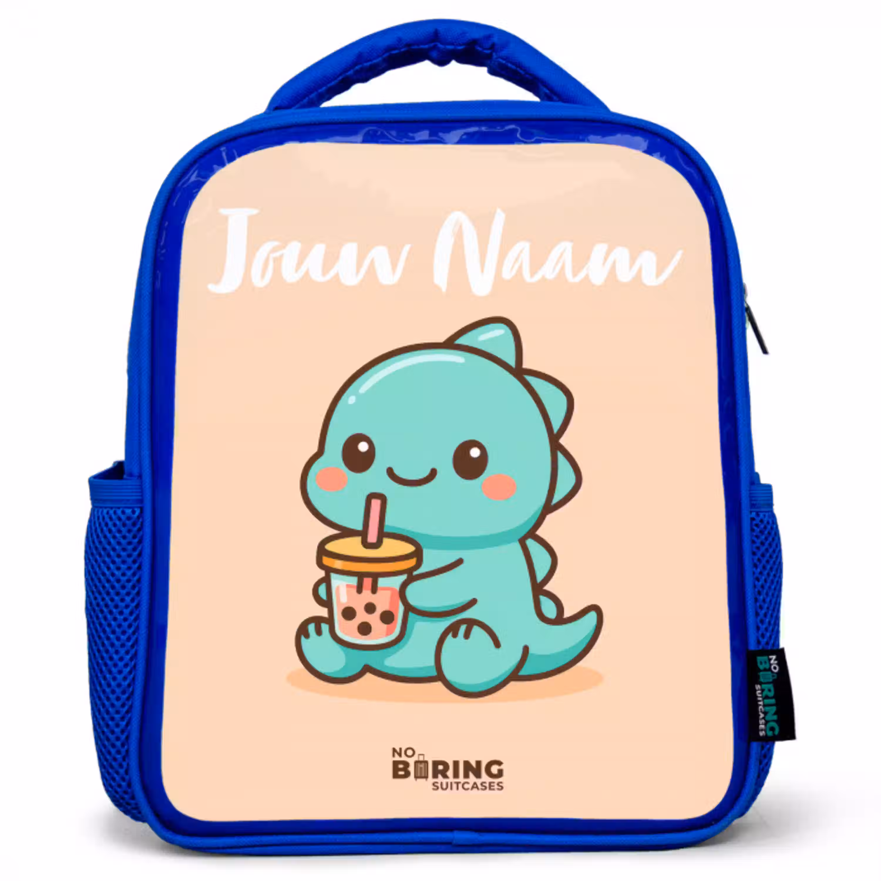 Kawai - Dino - Bubbletea Kinderrugzak - Blauw middel -3d