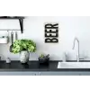 Beer - Vintage - Zwart - Beige Muursticker klein -keuken