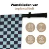 Patroon - Geblok - Blauw - Slow down you're doing fine Wandkleed katoen klein -sfeer2