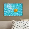 Badeend - Dobberen - Blauw canvas 2cm klein -sfeer3