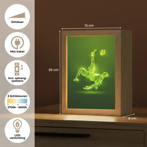 Voetbal - Groen - Omhaal Light Box met kabel klein -USP_NL