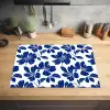 Floraal - Modern - Blauw Inductie beschermer vinyl 3mm klein 276 -sfeer5