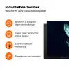 Bladeren - Bloem - Glazen - Donkerblauw Inductie beschermer vinyl 3mm klein -zzzzzzz-td-ups