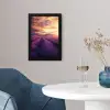 Lavendelveld - Zonsondergang - Paars fotolijst zwart zonder passe partout klein -sfeer4