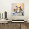 Vogels - Tak - Winter - Sneeuw aluminium wit klein -sfeer1