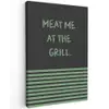 Quote - Groen - Grill - Zomer Tuinposter op houten frame 2 cm dik klein -3d