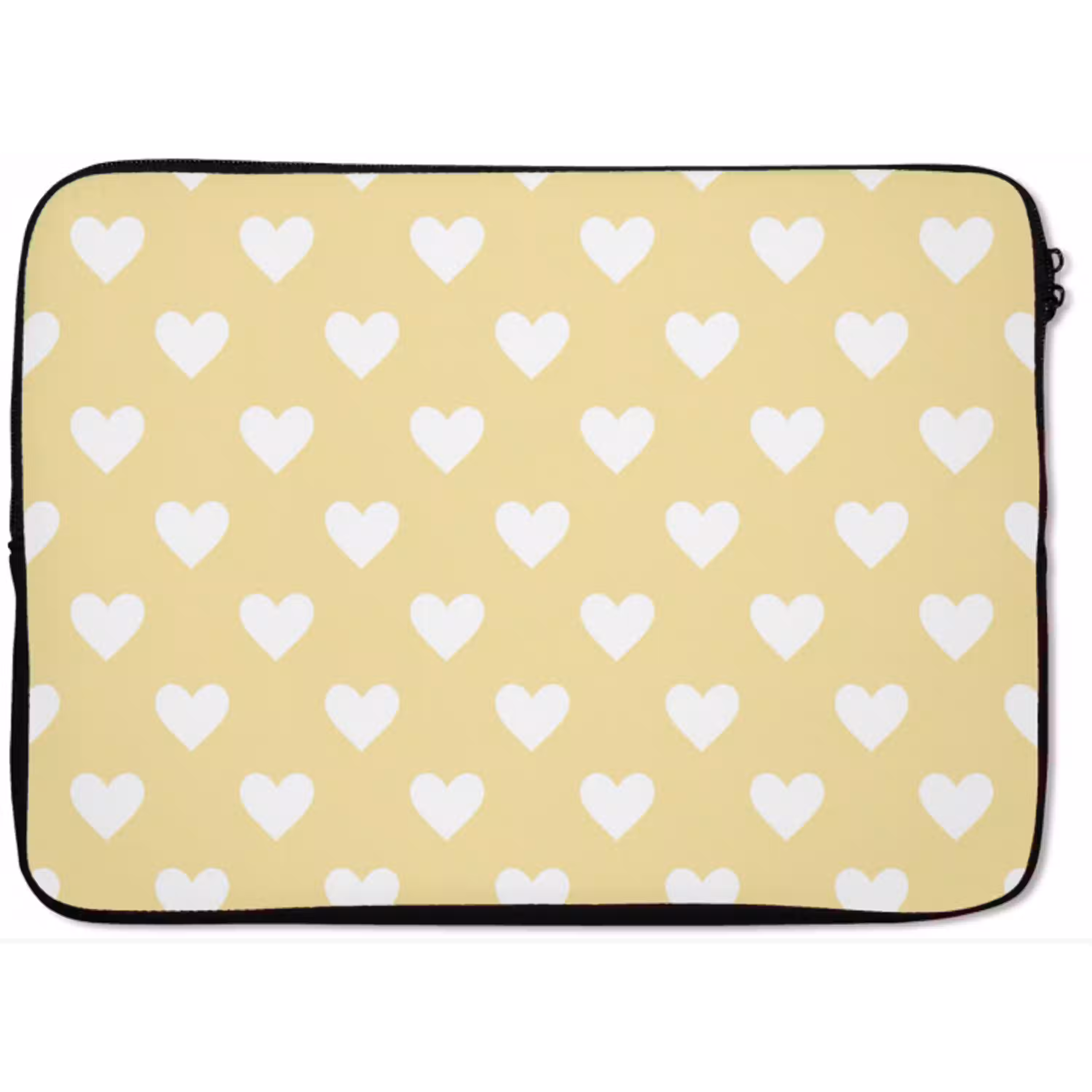 Hartjes - Patroon - Geel laptophoes neopreen klein 279 -zkaufland3dotto