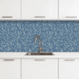 Bladeren - Klassiek - Patroon - Donkerblauw - Vintage keuken achterwand 2 middel 871 -3d