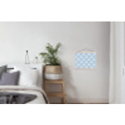 Palmboom - Modern - Blauw textielposter latten blank klein 122 -woonkamer