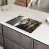 Leeuw - Portret - Verfspatten - Grijs Inductie beschermer vinyl 3mm klein -sfeer8
