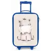 Nijlpaard op beige achtergrond illustratie Kinderkoffer - Blauw klein -zz3dotto