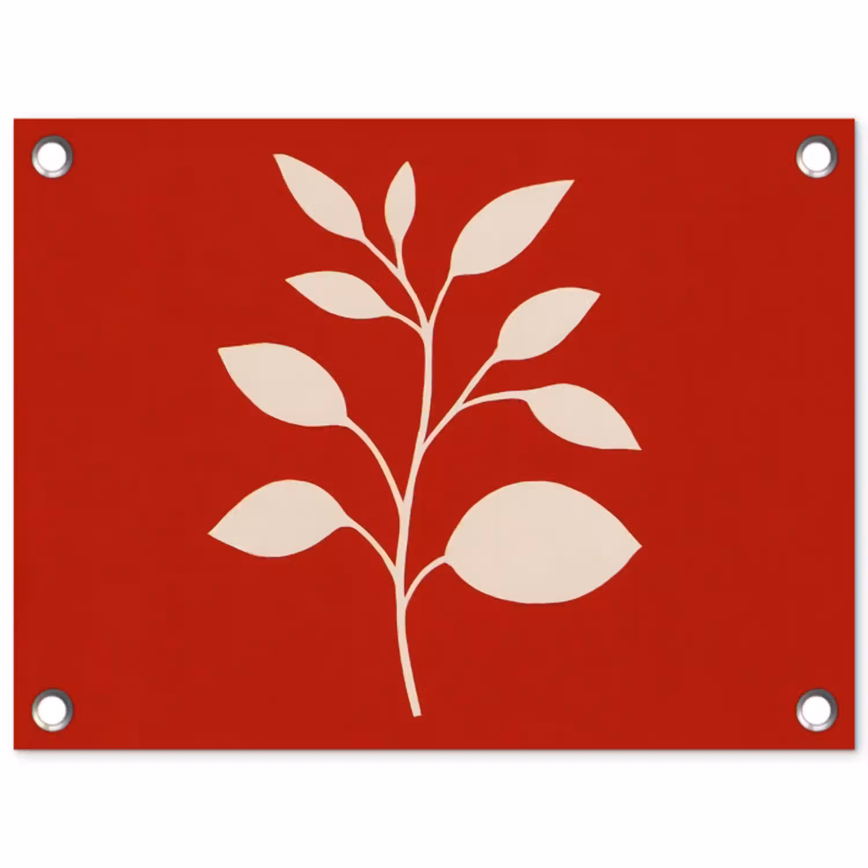 Silhouet - Bladeren - Tak tuinposter los doek klein -3d
