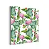 Inductie beschermer - Flamingo - Bladeren - Afdekplaat voor kookplaat - Tropisch aluminium wit klein -3d