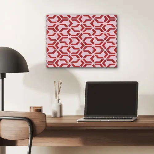 Roze - Rood - Geometrisch - Patroon PET vilt klein 837 -sfeer5