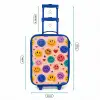 Vrolijk Smiley-patroon Kinderkoffer - Blauw klein -productfoto_formaten