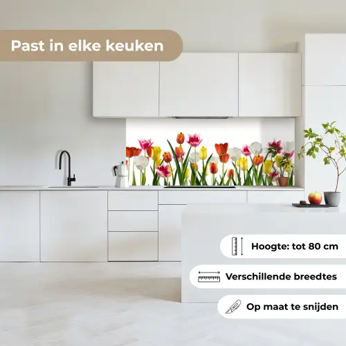 Bloemen - Tulpen - Kleurrijk keuken achterwand 2 middel -sfeer4_NL