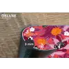 Zomer - Vlinder - Donker - Roze Placemat vinyl groot 368 -closeup