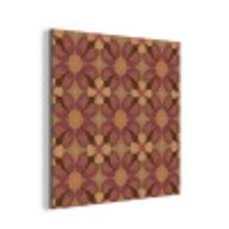 Retro - Bloemen - Bruin aluminium wit klein 46 -3d